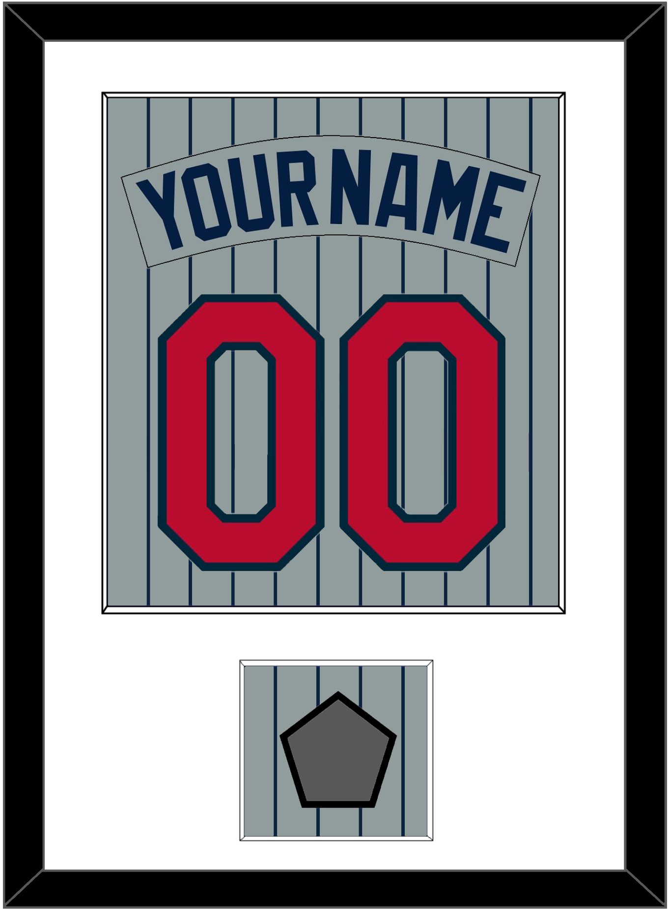 Minnesota Nameplate, Number & World Series Patch - Road Gray Pinstripes (1987-2009) - Essential Tier 1