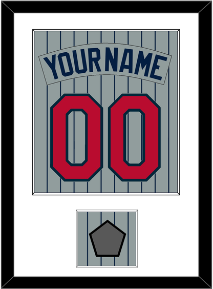 Minnesota Nameplate, Number & World Series Patch - Road Gray Pinstripes (1987-2009) - Essential Tier 1