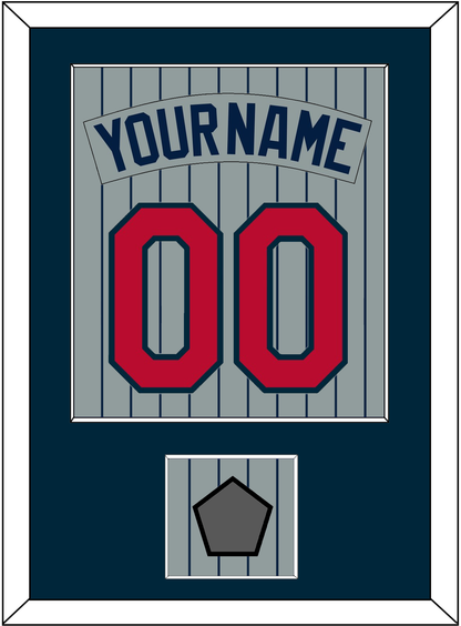 Minnesota Nameplate, Number & 1987 World Series Champions Patch - Road Gray Pinstripes (1987-2009) - Essential Tier 2