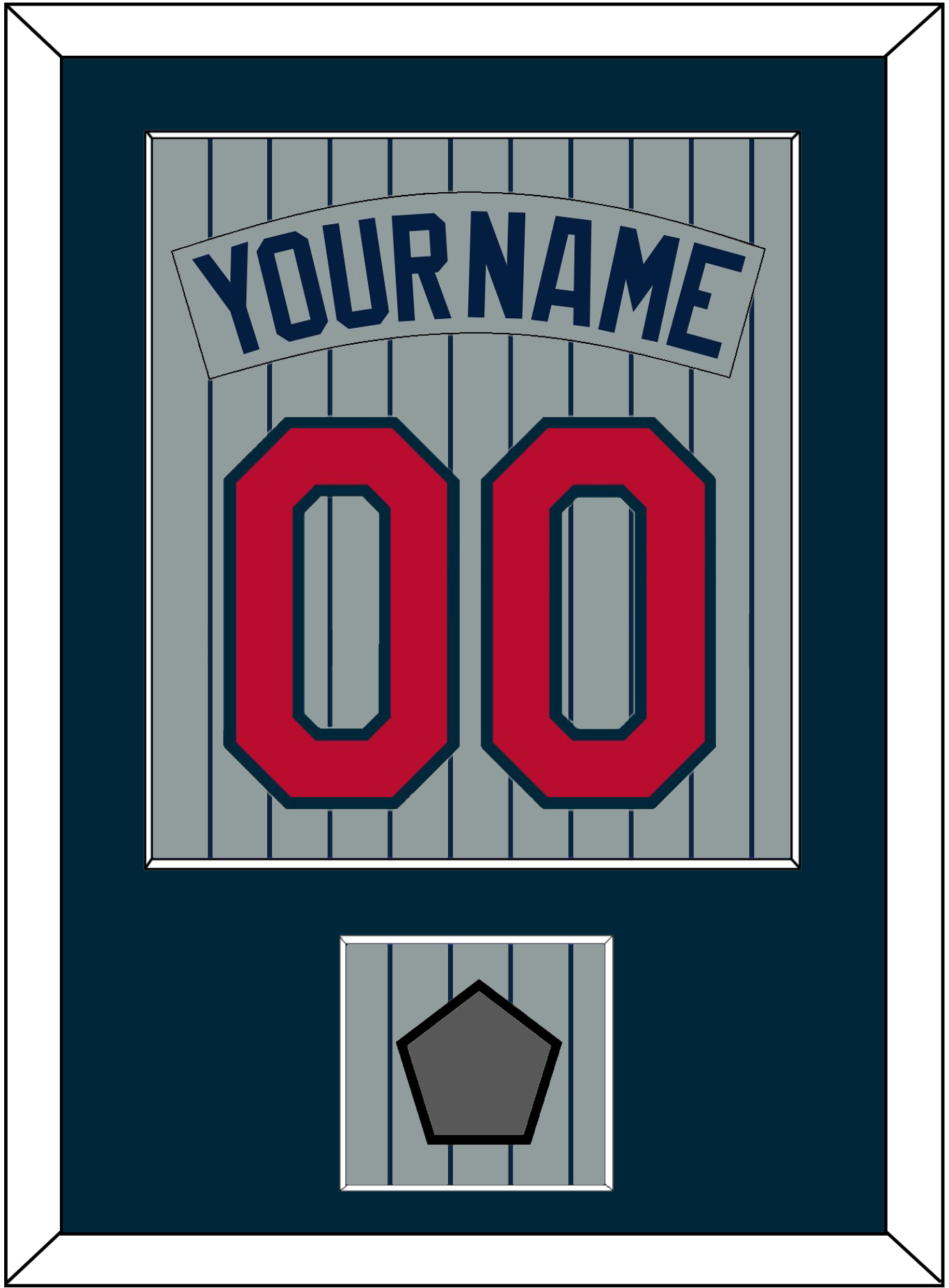 Minnesota Nameplate, Number & World Series Patch - Road Gray Pinstripes (1987-2009) - Essential Tier 2