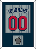 Minnesota Nameplate, Number & World Series Patch - Road Gray Pinstripes (1987-2009) - Single Mat 2