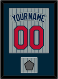 Minnesota Nameplate, Number & World Series Patch - Road Gray Pinstripes (1987-2009) - Single Mat 2