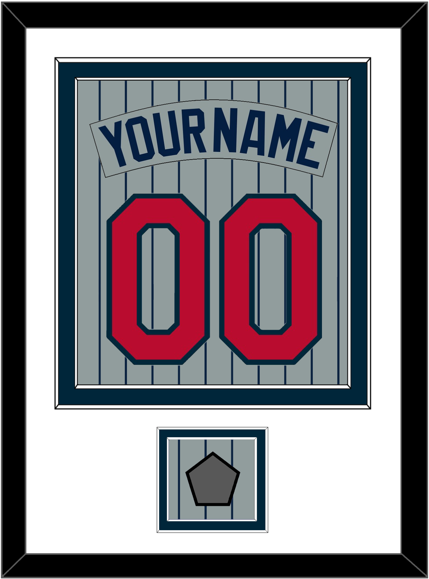Minnesota Nameplate, Number & 1987 World Series Champions Patch - Road Gray Pinstripes (1987-2009) - Signature Tier 1