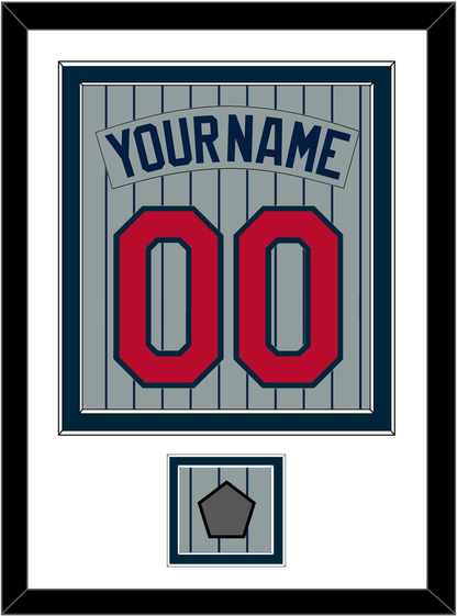 Minnesota Nameplate, Number & 1987 World Series Champions Patch - Road Gray Pinstripes (1987-2009) - Signature Tier 1