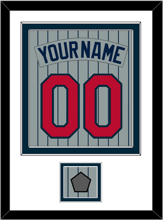 Minnesota Nameplate, Number & World Series Patch - Road Gray Pinstripes (1987-2009) - Signature Tier 1