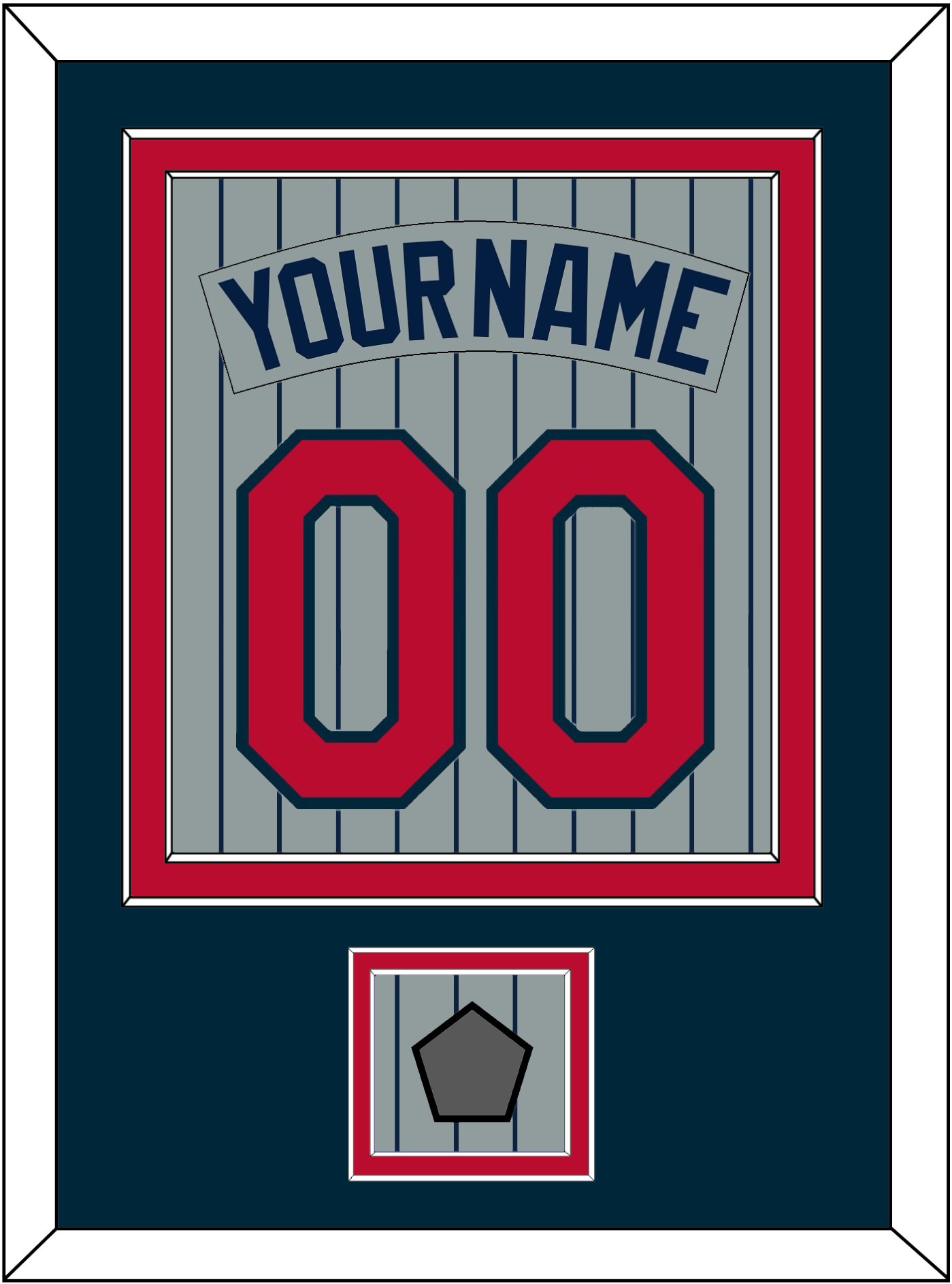 Minnesota Nameplate, Number & 1987 World Series Champions Patch - Road Gray Pinstripes (1987-2009) - Signature Tier 2