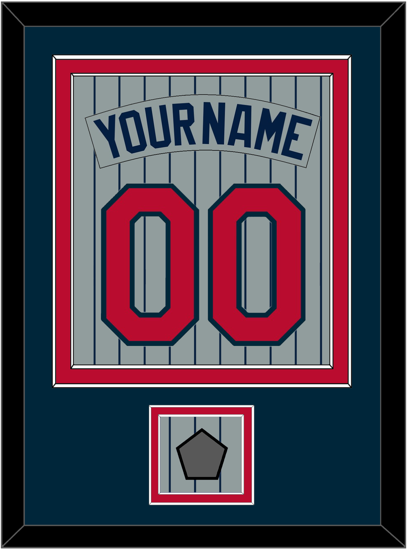Minnesota Nameplate, Number & 1987 World Series Champions Patch - Road Gray Pinstripes (1987-2009) - Signature Tier 2