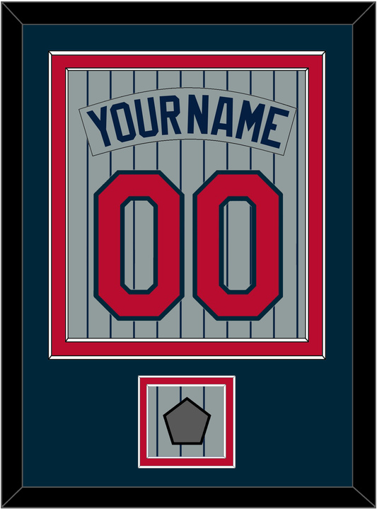 Minnesota Nameplate, Number & 1987 World Series Champions Patch - Road Gray Pinstripes (1987-2009) - Signature Tier 2