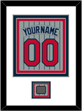 Minnesota Nameplate, Number & 1987 World Series Champions Patch - Road Gray Pinstripes (1987-2009) - Triple Mat 1