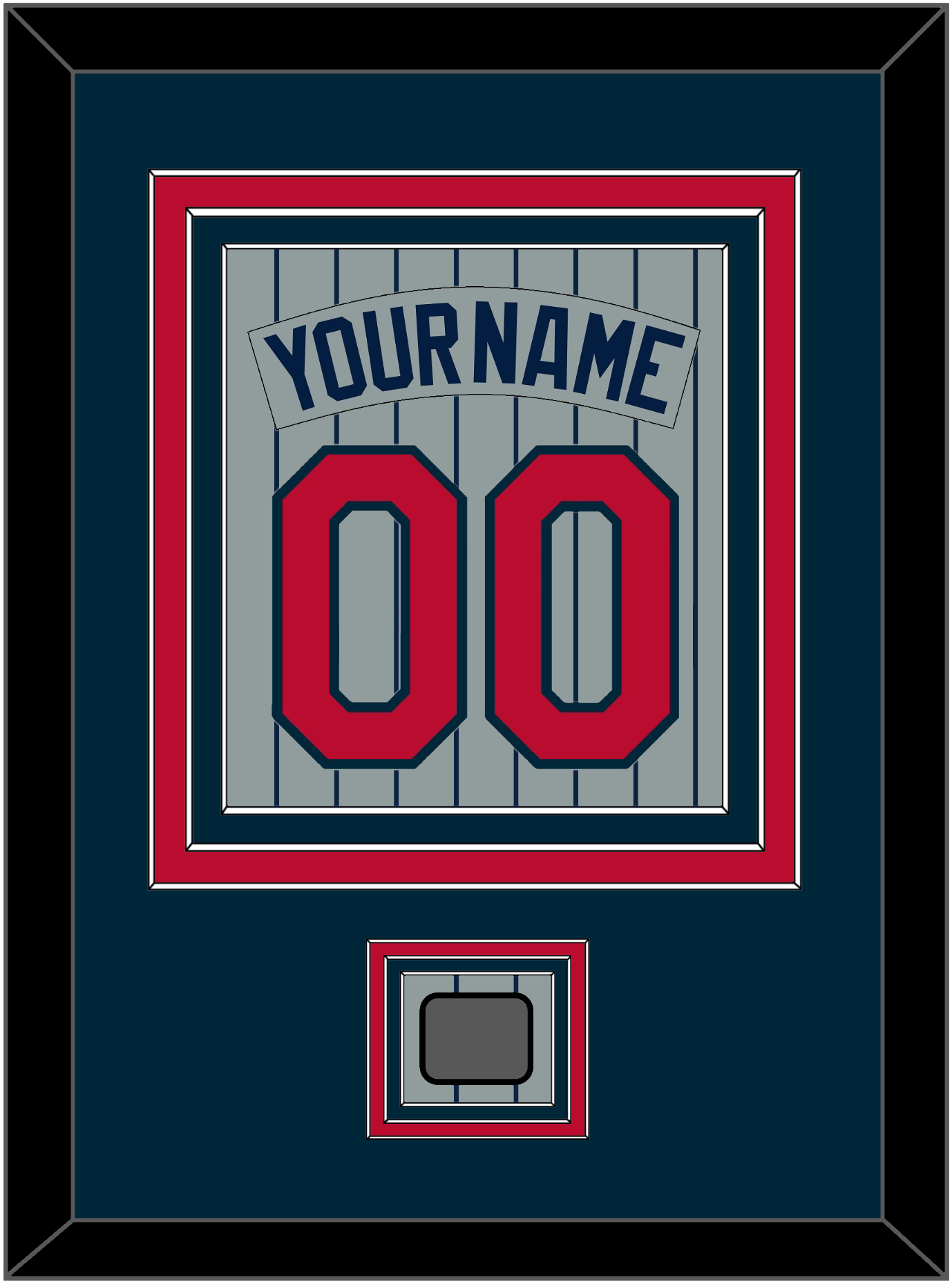 Minnesota Nameplate, Number & 1987 World Series Champions Patch - Road Gray Pinstripes (1987-2009) - Premier Tier 2