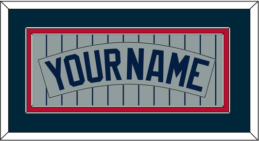 Minnesota Nameplate - Road Gray Pinstripes (1987-2009) - Signature Tier 2