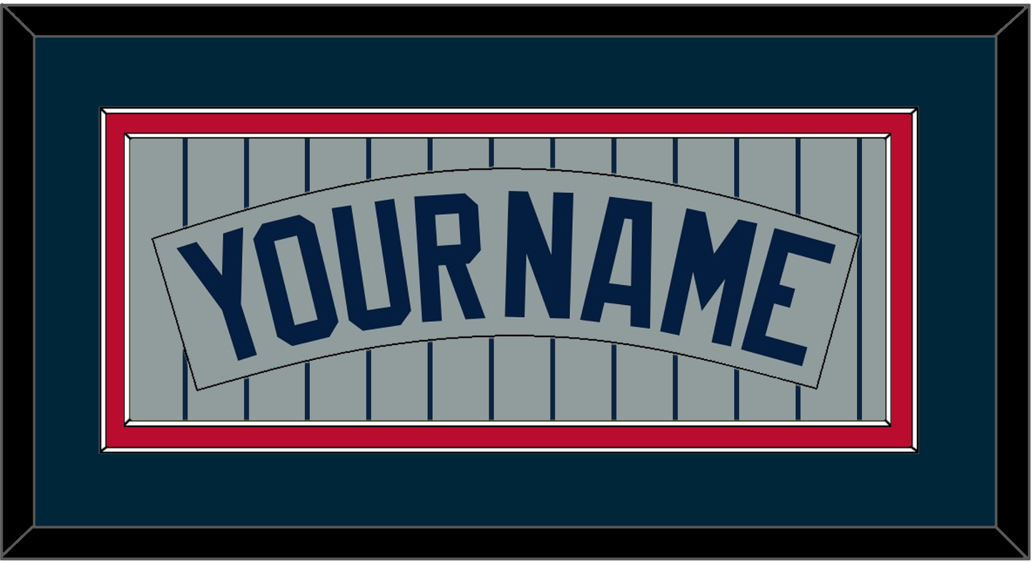 Minnesota Nameplate - Road Gray Pinstripes (1987-2009) - Signature Tier 2