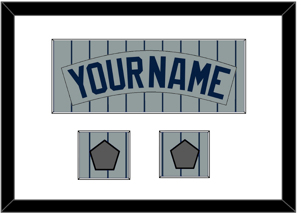 Minnesota Nameplate & 2 World Series Patches - Road Gray Pinstripes (1987-2009) - Essential Tier 1