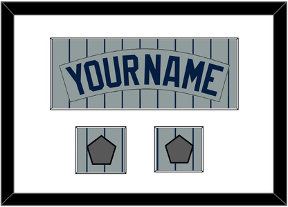 Minnesota Nameplate & 2 World Series Patches - Road Gray Pinstripes (1987-2009) - Essential Tier 1