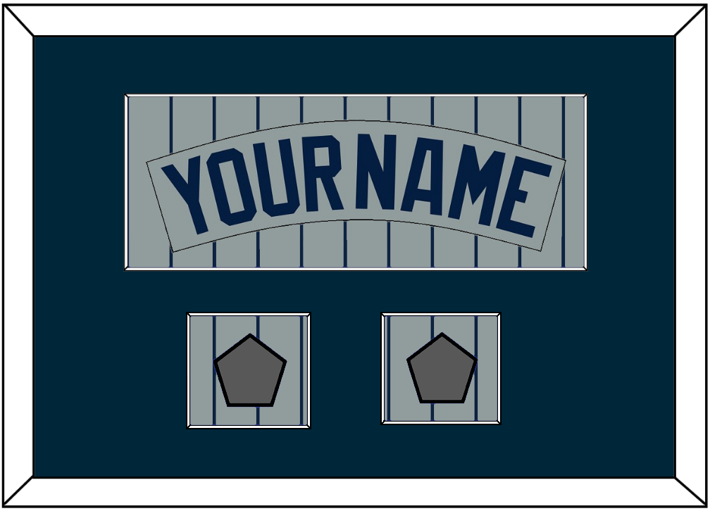 Minnesota Nameplate & 2 World Series Patches - Road Gray Pinstripes (1987-2009) - Essential Tier 2