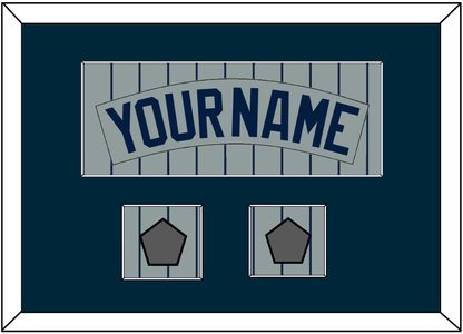 Minnesota Nameplate & 2 World Series Patches - Road Gray Pinstripes (1987-2009) - Essential Tier 2