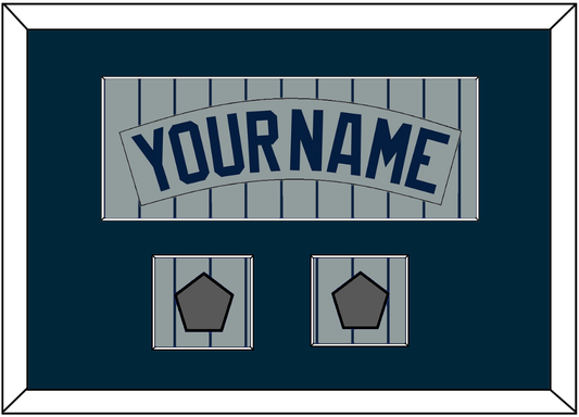 Minnesota Nameplate & 2 World Series Patches - Road Gray Pinstripes (1987-2009) - Essential Tier 2