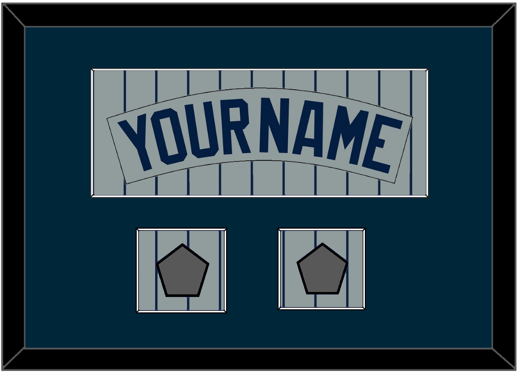 Minnesota Nameplate & 2 World Series Patches - Road Gray Pinstripes (1987-2009) - Essential Tier 2