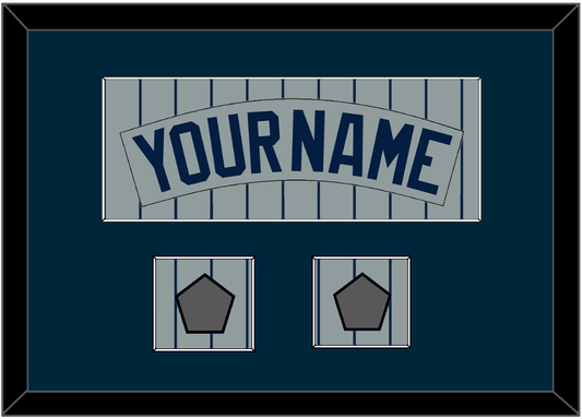 Minnesota Nameplate & 2 World Series Patches - Road Gray Pinstripes (1987-2009) - Essential Tier 2