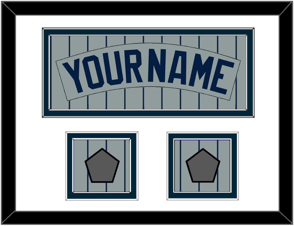 Minnesota Nameplate & 2 World Series Patches - Road Gray Pinstripes (1987-2009) - Signature Tier 1