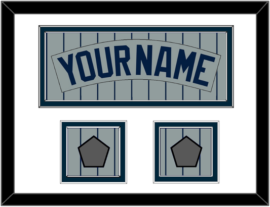 Minnesota Nameplate & 2 World Series Patches - Road Gray Pinstripes (1987-2009) - Signature Tier 1