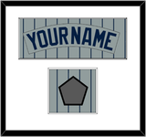 Minnesota Nameplate & 1987 World Series Champions Patch - Road Gray Pinstripes (1987-2009) - Single Mat 1