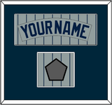Minnesota Nameplate & 1987 World Series Champions Patch - Road Gray Pinstripes (1987-2009) - Single Mat 2
