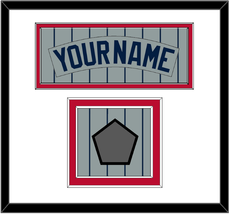 Minnesota Nameplate & 1987 World Series Champions Patch - Road Gray Pinstripes (1987-2009) - Signature Tier 1