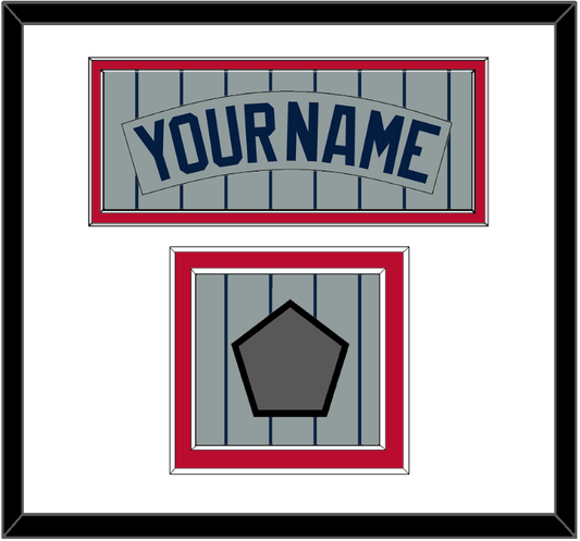 Minnesota Nameplate & 1987 World Series Champions Patch - Road Gray Pinstripes (1987-2009) - Signature Tier 1
