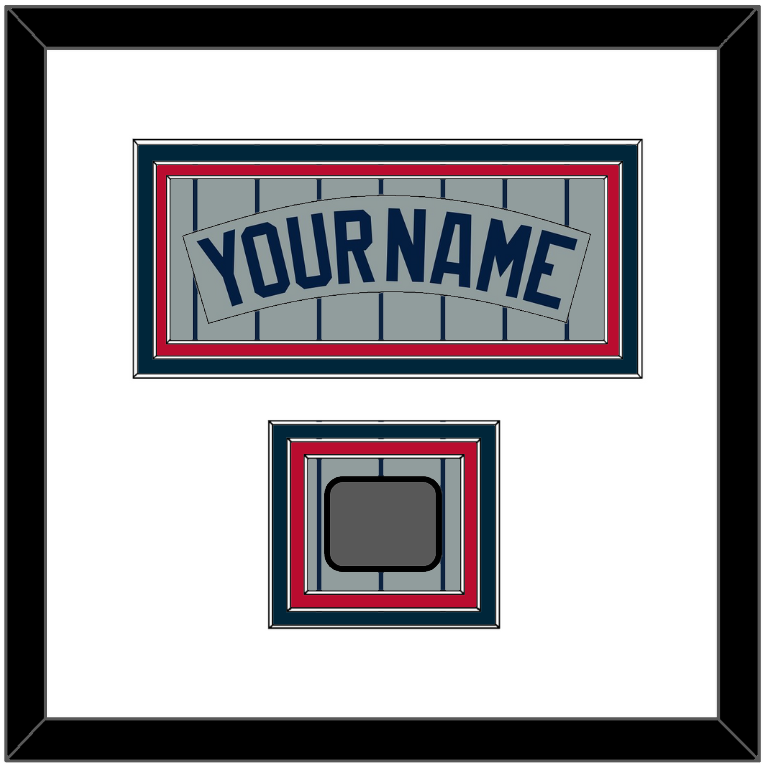Minnesota Nameplate & 1987 World Series Champions Patch - Road Gray Pinstripes (1987-2009) - Premier Tier 1