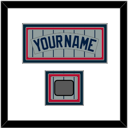 Minnesota Nameplate & World Series Patch - Road Gray Pinstripes (1987-2009) - Premier Tier 1