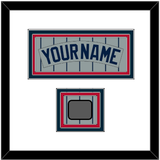 Minnesota Nameplate & 1987 World Series Champions Patch - Road Gray Pinstripes (1987-2009) - Triple Mat 1