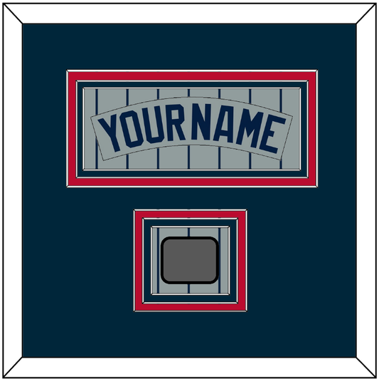 Minnesota Nameplate & World Series Patch - Road Gray Pinstripes (1987-2009) - Premier Tier 2
