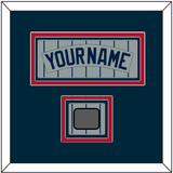 Minnesota Nameplate & 1987 World Series Champions Patch - Road Gray Pinstripes (1987-2009) - Triple Mat 2
