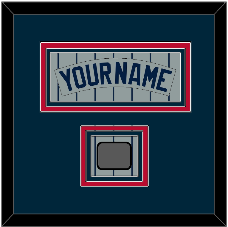 Minnesota Nameplate & World Series Patch - Road Gray Pinstripes (1987-2009) - Premier Tier 2