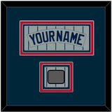 Minnesota Nameplate & 1987 World Series Champions Patch - Road Gray Pinstripes (1987-2009) - Triple Mat 2