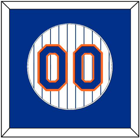 New York Number - Home Pinstripes (1983-1990) - Single Mat 1