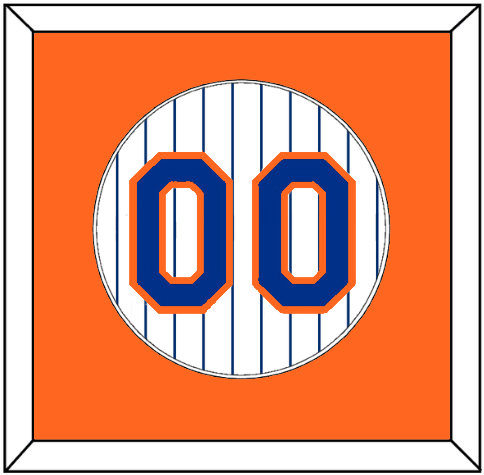 New York Number - Home Pinstripes (1983-1990) - Single Mat 2