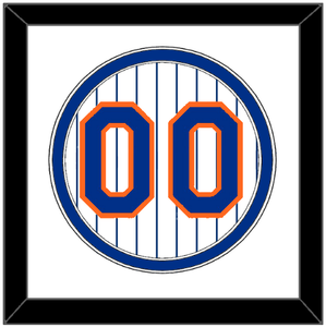 New York Number - Home Pinstripes (1983-1990) - Double Mat 1