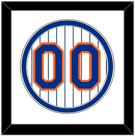 New York Number - Home Pinstripes (1983-1990) - Double Mat 1