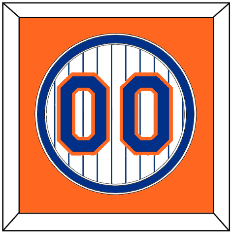 New York Number - Home Pinstripes (1983-1990) - Double Mat 4