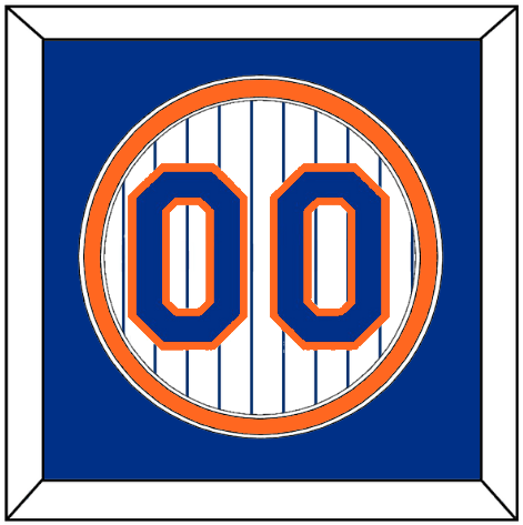 New York Number - Home Pinstripes (1983-1990) - Double Mat 3