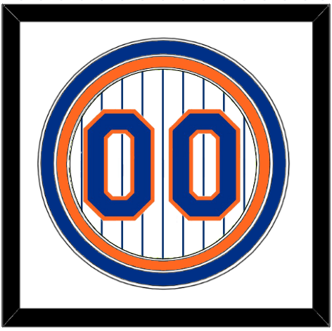 New York Number - Home Pinstripes (1983-1990)- Triple Mat 1