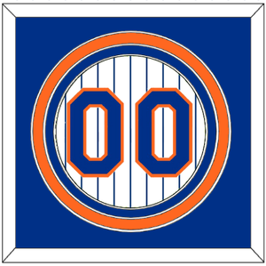 New York Number - Home Pinstripes (1983-1990)- Triple Mat 2