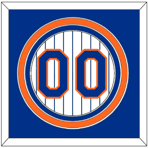 New York Number - Home Pinstripes (1983-1990)- Triple Mat 2