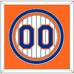 New York Number - Home Pinstripes (1983-1990)- Triple Mat 3