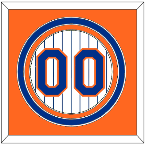 New York Number - Home Pinstripes (1983-1990)- Triple Mat 3