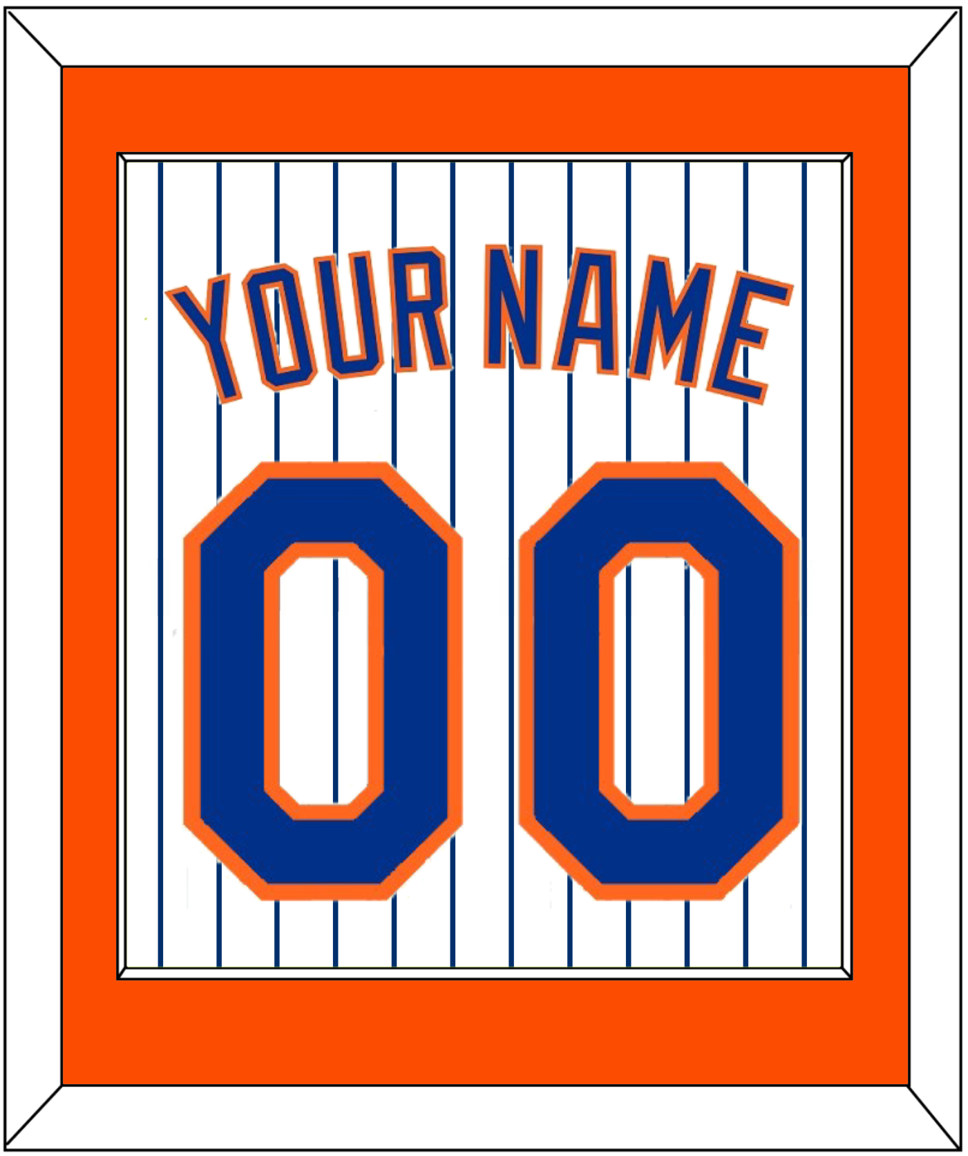 New York Name & Number - Home Pinstripes - Essential Tier 2