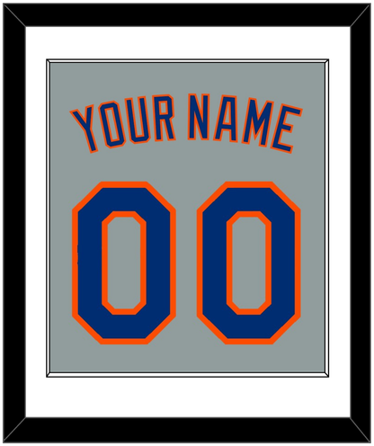 New York Name & Number - Road Gray - Essential Tier 1