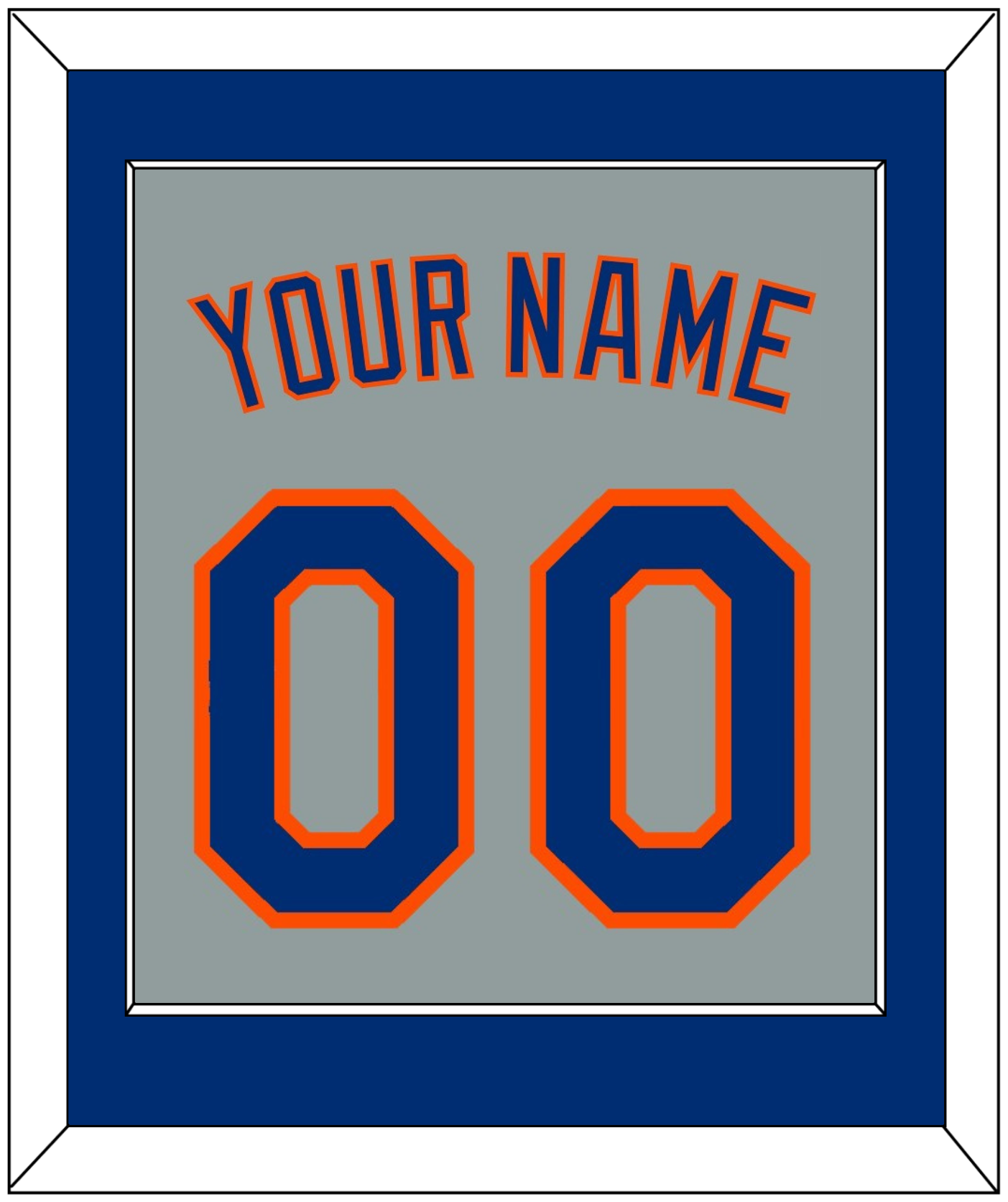 New York Name & Number - Road Gray - Essential Tier 2